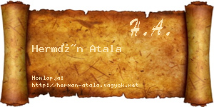 Hermán Atala névjegykártya
